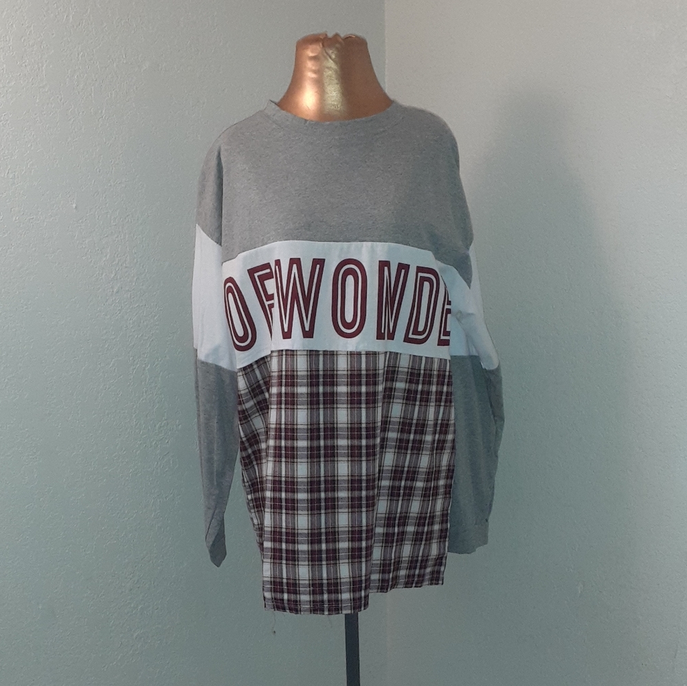 Plaid Color Block Long Sleeve Shirt